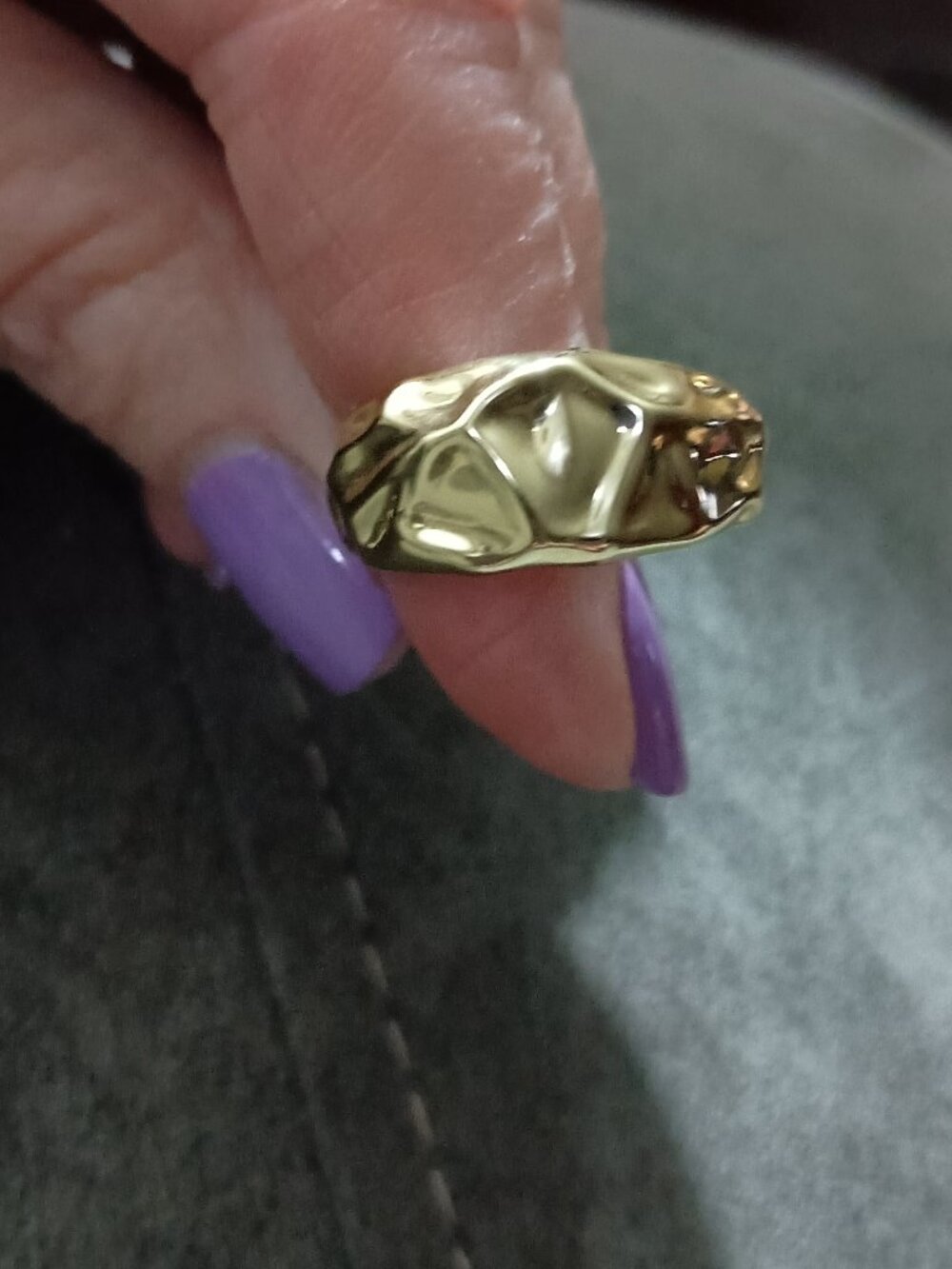 Gold Foil Ring from James Michelle - Size 10 - Picture 6 of 7